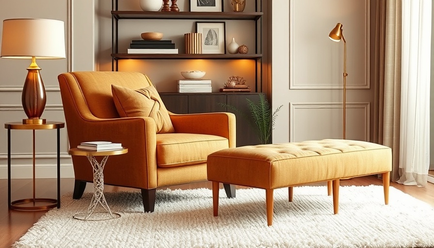 Luxurious living room setup with tan chair and decorative elements, Dunelm Return Outlet Discounts.