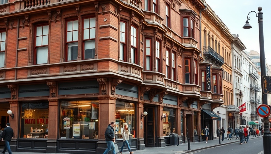 Historic building facade in urban setting, Local Spotlights.