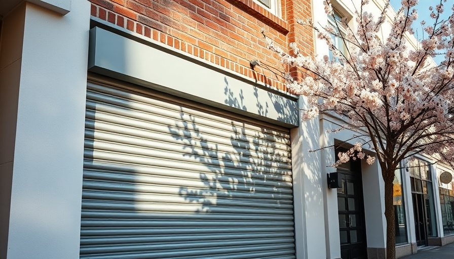 Local spotlights: quaint storefront with cherry blossoms