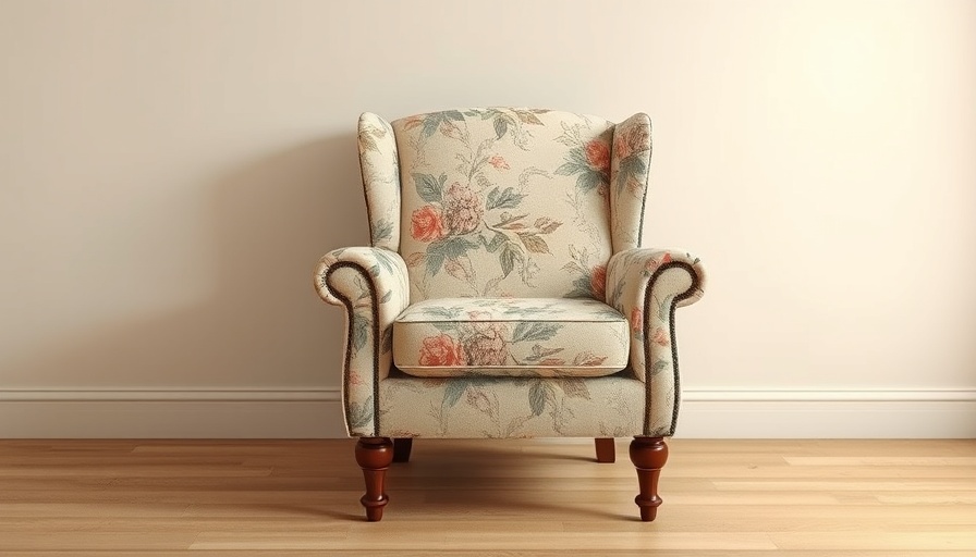 M&S x National Gallery collection floral armchair in elegant setting.