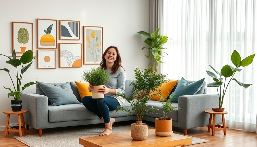 Cheerful couple rearranging home decor in a bright living room, enhancing the space as part of simple upgrades for home improvement.