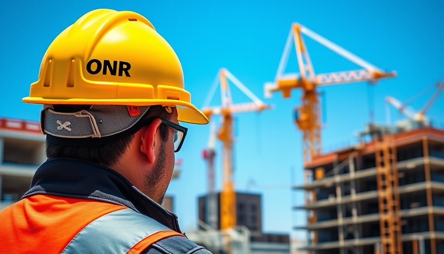 Hinkley Point C safety prosecution site with worker in hard hat.