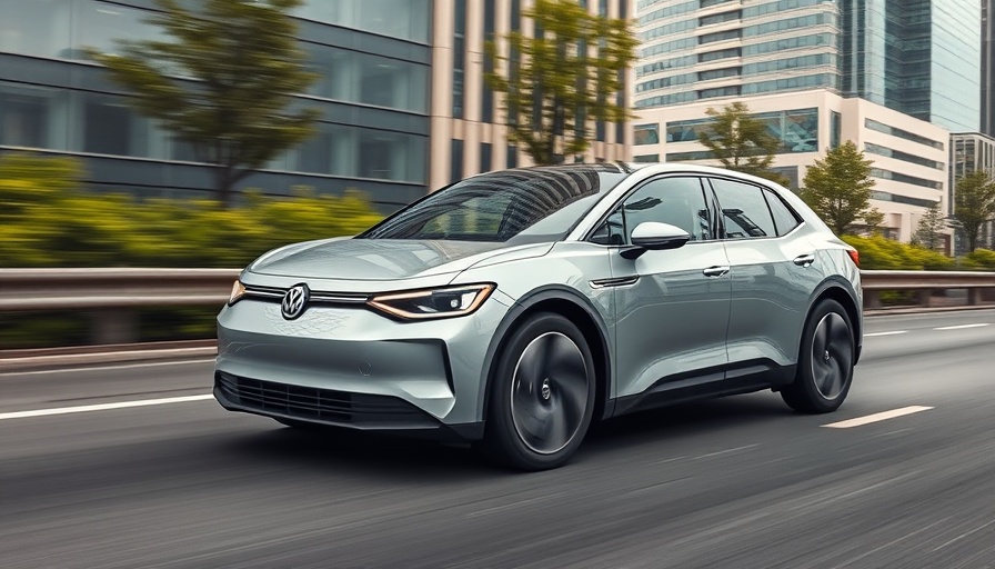 Volkswagen subscription EV model cruising on a highway