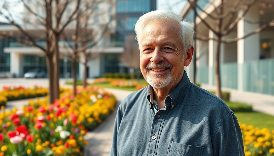 Smiling man stands outside amid SugaROx funding topic.