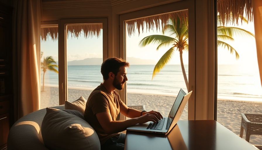 Relaxing by beach working on printables to sell on Etsy