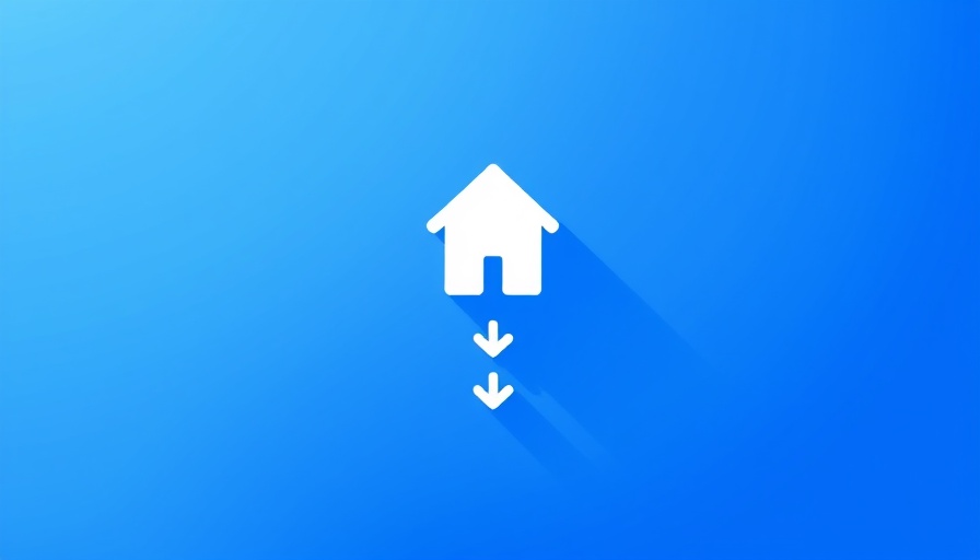 White house icon with downward arrows on blue gradient, symbolizing under-occupied homes in the UK.