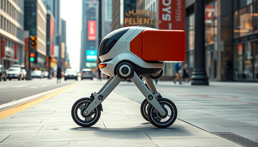 AI-powered robot for food delivery on city street