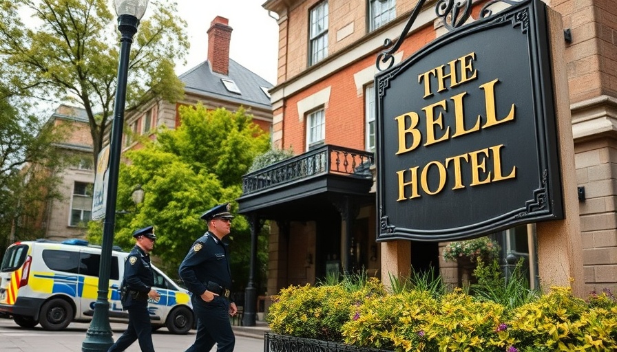 Epping migrant hotel closure appeal scene at The Bell Hotel.