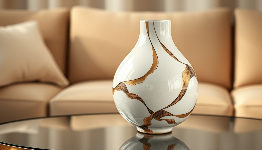 Glossy vase from H&M Home autumn collection 2025 on glass table.