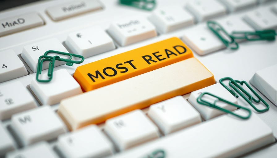 Innovative keyboard with 'MOST READ' key and green paper clips