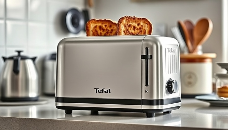 Tefal Toast 'n' Egg 'n' Beans toaster in a modern kitchen.