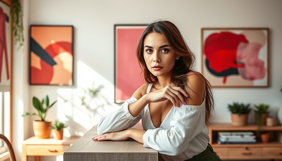 Fanglu Lin Zara Home Collection: Stylish woman in art-filled studio.