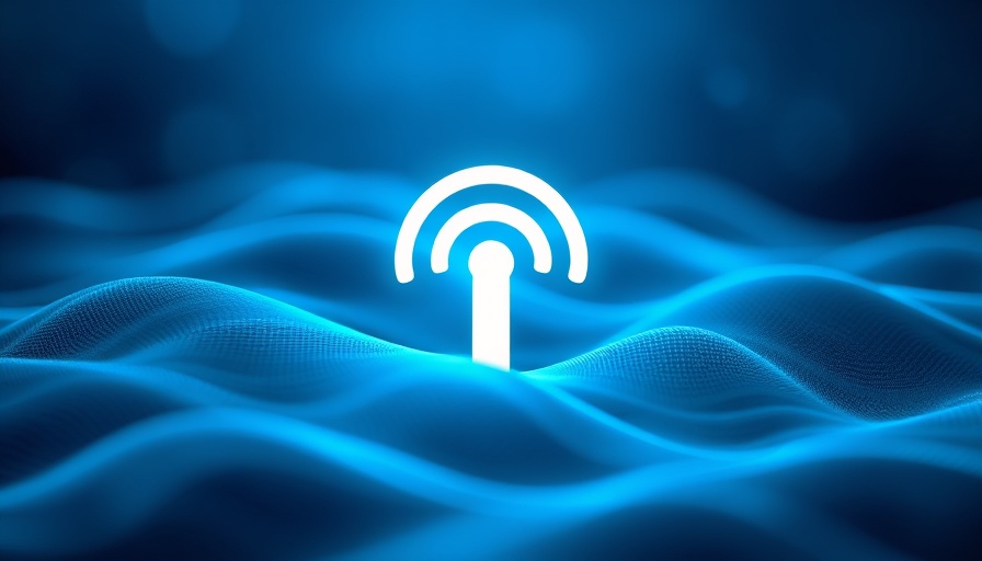 Abstract network signal over blue waves, Windows Mobile Plans Shutdown.
