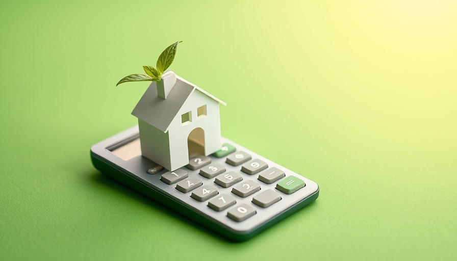 Homeowners planning to make green improvements, symbolized by a green calculator and house cutout.