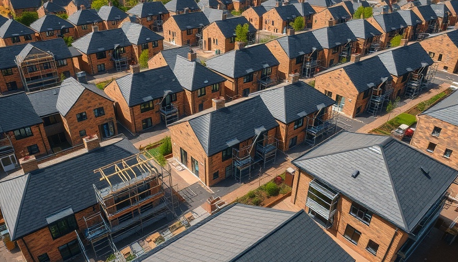 Homes England housing development under construction in York, North Yorkshire.