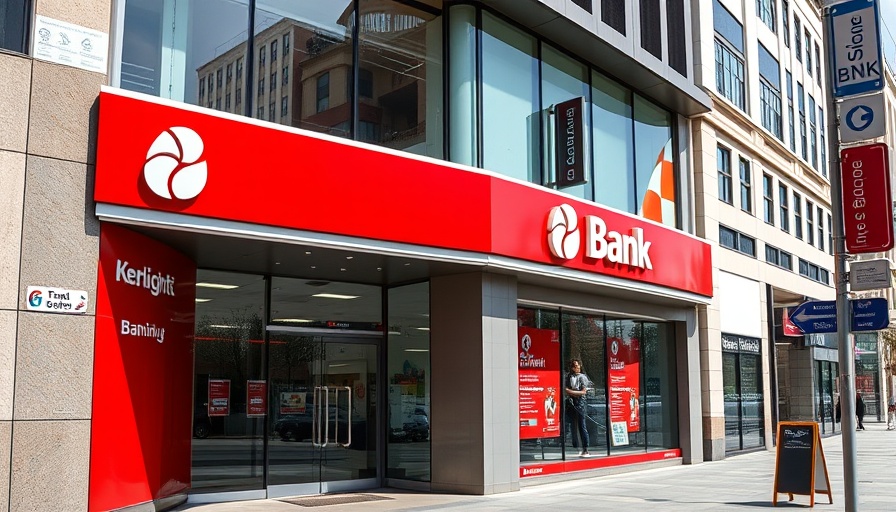 Streamlined customer payslip proof concept at modern bank storefront.