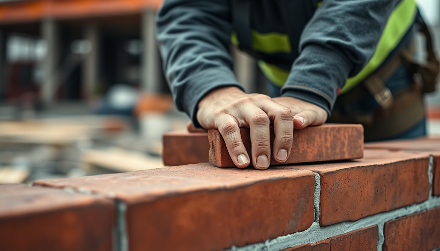 Bricklaying representing funding journey behind property development projects.