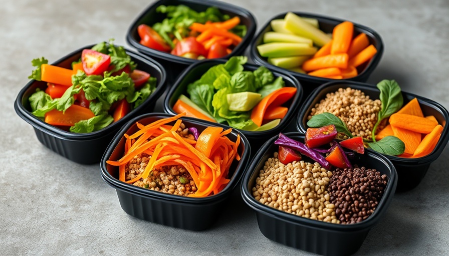 Colorful vegan meal prep for saving money as a vegan lifestyle.