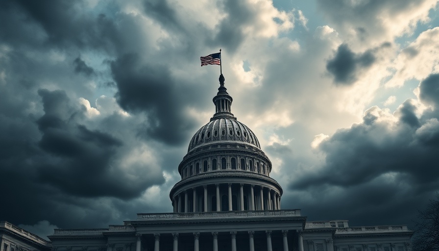 Dramatic view of U.S. Capitol illustrating impact of government shutdown on startups.