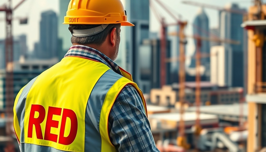 Bumper year for Red Construction, worker overseeing site.