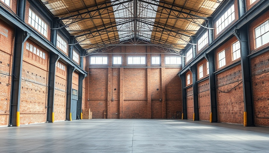 Vacant industrial space in Northwest Indiana with open floor and high ceilings.