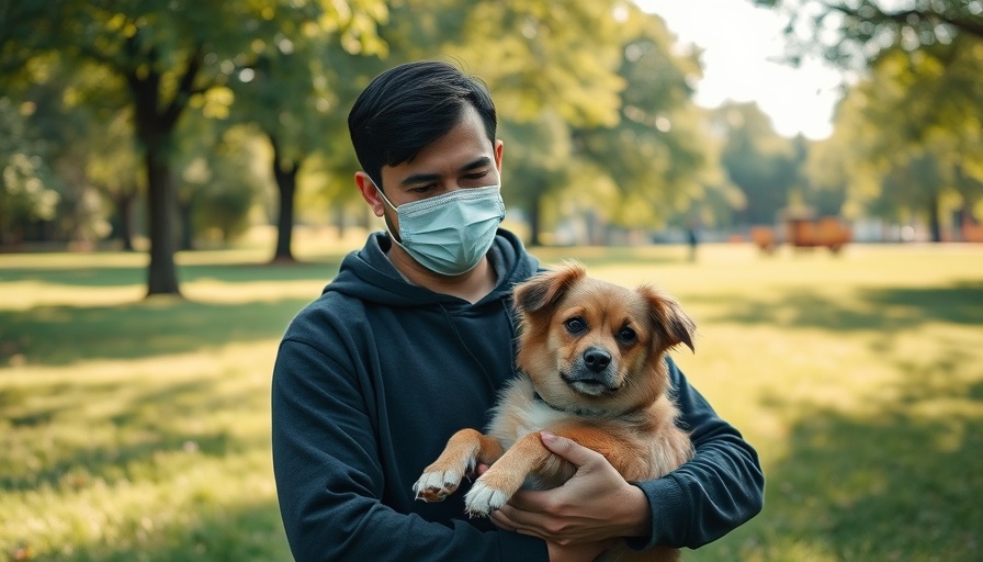 Concerned individual with pet highlighting H5N1 pet safety.