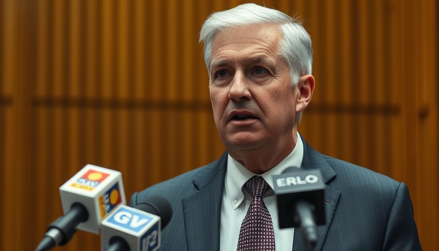 Middle-aged man discusses Indiana budget compromise 2023 indoors.