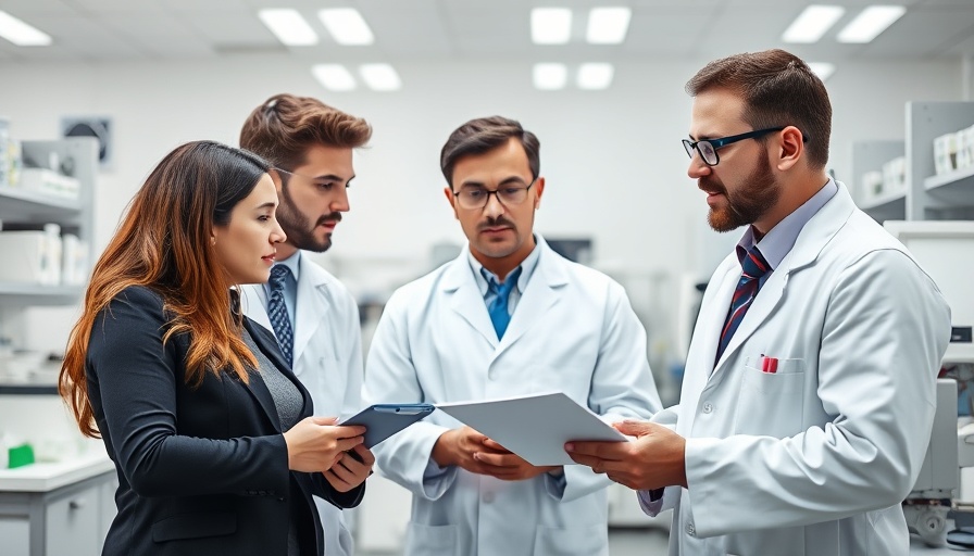 FDA food safety scientists collaborating in a modern laboratory.