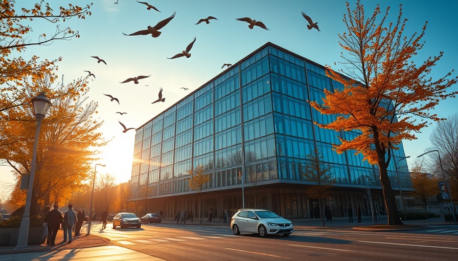 Center for Innovation Indiana building in autumn.
