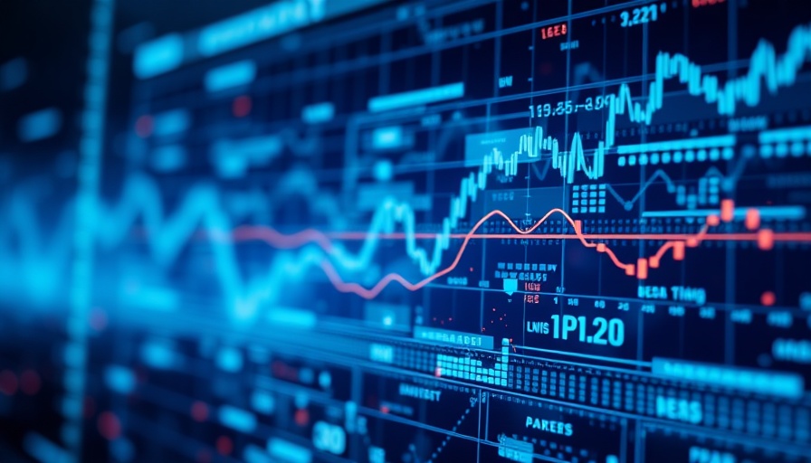 Abstract financial data representation for Indiana $44 billion budget impact.