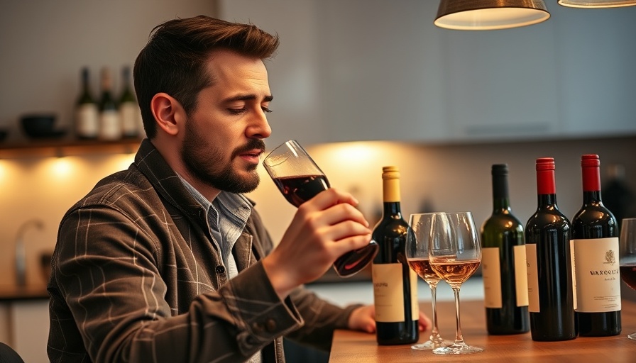 California wines tasting session in a modern kitchen setting.