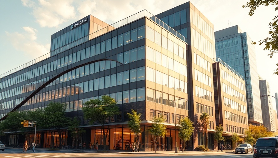 Modern office building reflecting Kraft Heinz $3 billion investment.