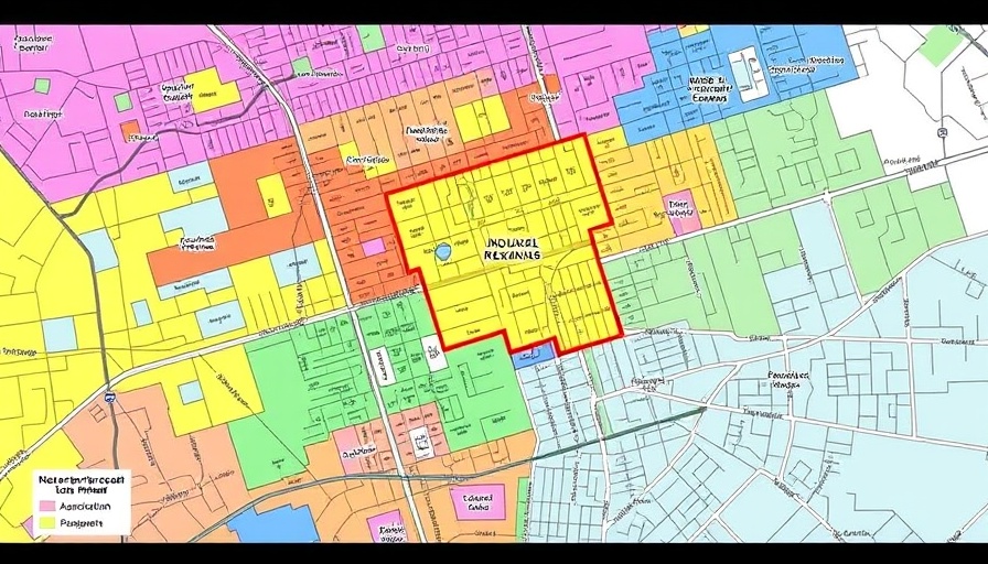 St. Joseph County zoning map for Microsoft data centers rezoning.