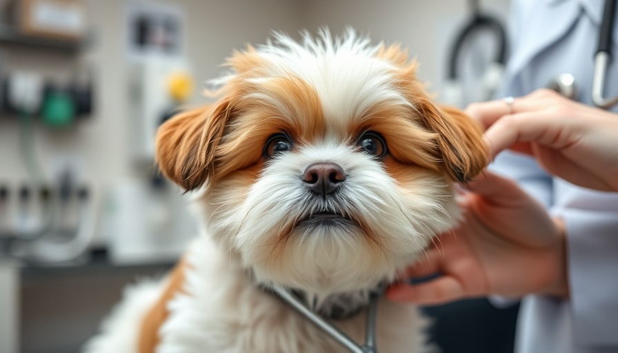 Pet being examined for vector-borne diseases by a vet.