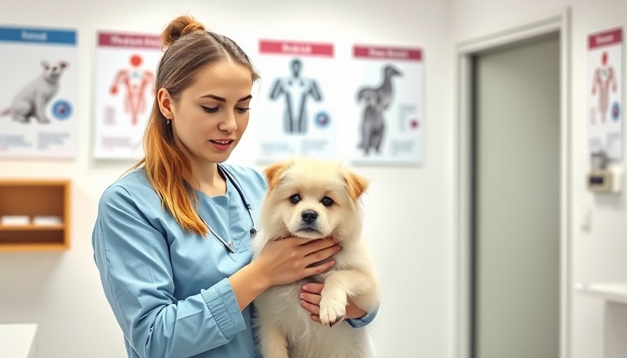 Woman discussing treatment options for pets with allergies at veterinary clinic.