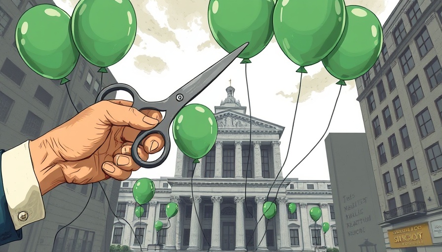 Illustration of Indiana public health funding cuts with dollar balloons.