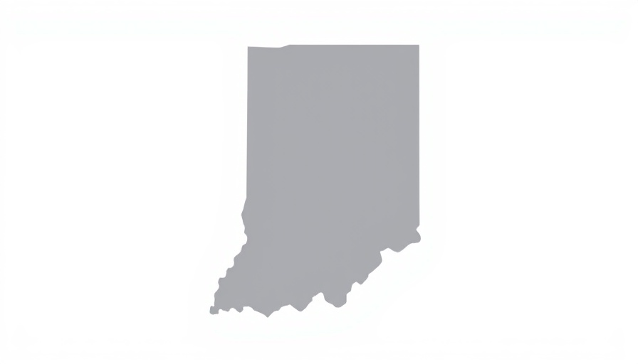 Gray silhouette of Indiana state outline.