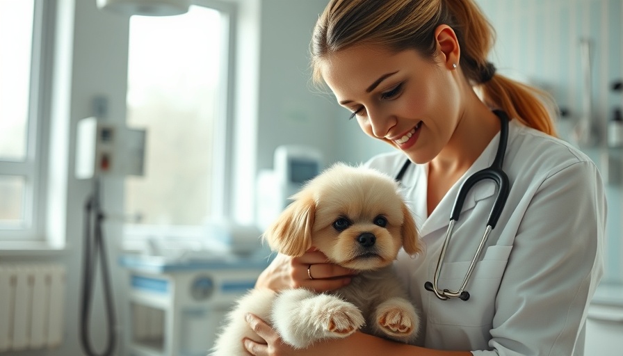 State Veterinarians for Pets: Kind vet examining a small dog in a clinic.