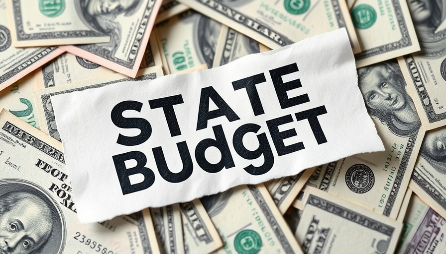 Close-up of state budget paper on dollar bills, symbolizing Indiana