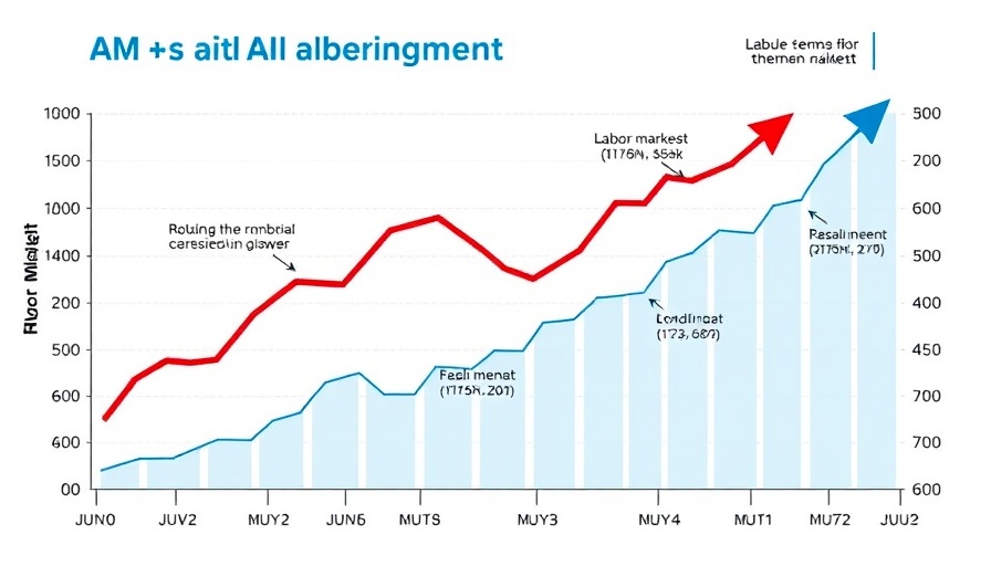 AI labor demand shocks illustrated on economic graph with trends.