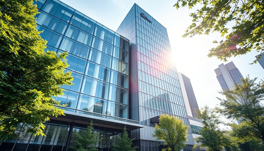 Modern building representing Michigan City innovation center.