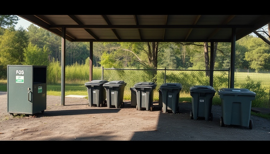 End of recycling in Floyd County visualized by empty bins.
