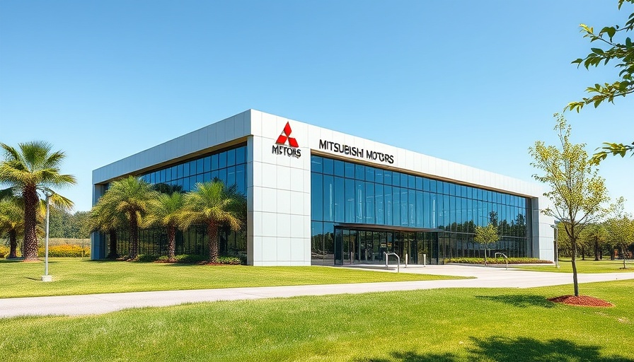 Mitsubishi Motors North America building indicating U.S. car prices increase.