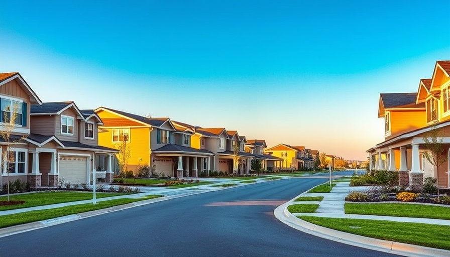 Modern suburban neighborhood showcasing new homes in northwest Indiana.