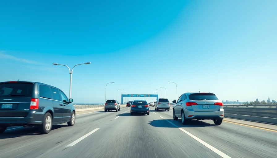 Vehicles on highway illustrating Indiana highway tolling plan context.