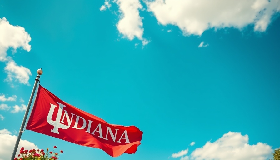 Indiana University banner against sky symbolizes website outages.