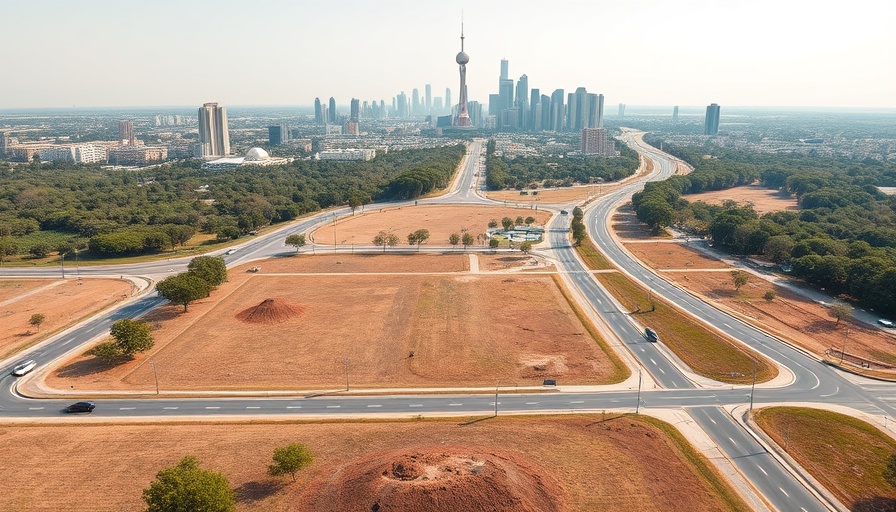 Aerial view of Fort Wayne North River project site.