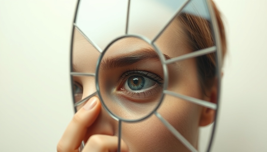 Inequitable Care in Mental Health Treatment illustrated by a fragmented mirror reflection.