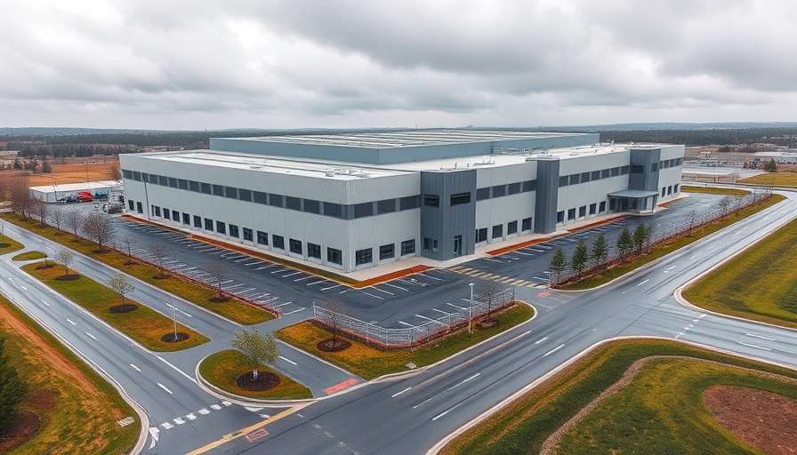 Amazon New Elkhart Fulfillment Center building exterior and parking area.
