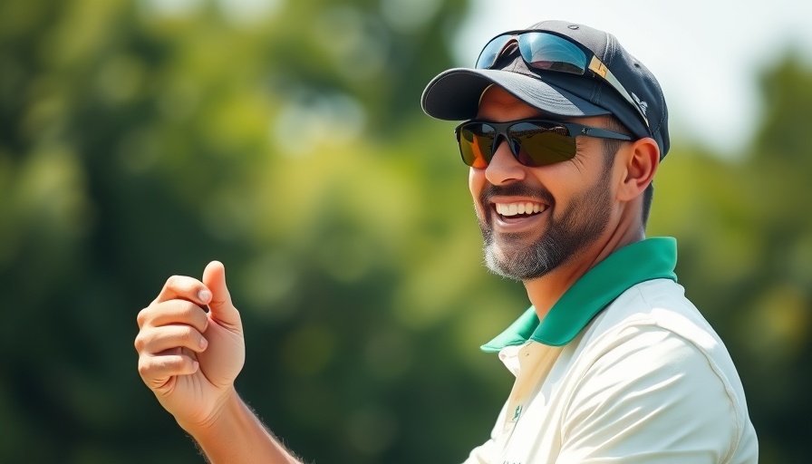 Cricket coach in sports gear smiling outdoors.